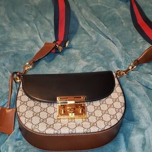 Gucci Black and Brown Crossbody Bag